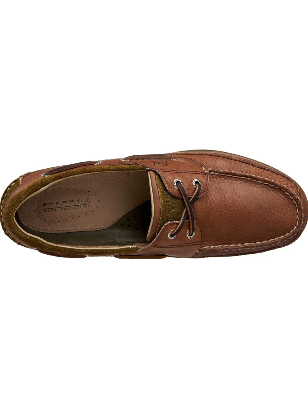 Sperry Brown Leather Moc Toe Boat Shoe